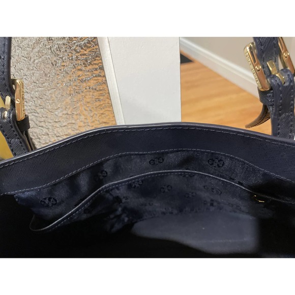 Tory Burch York Buckle Tote Bag navy gold hardware - Picture 10 of 10